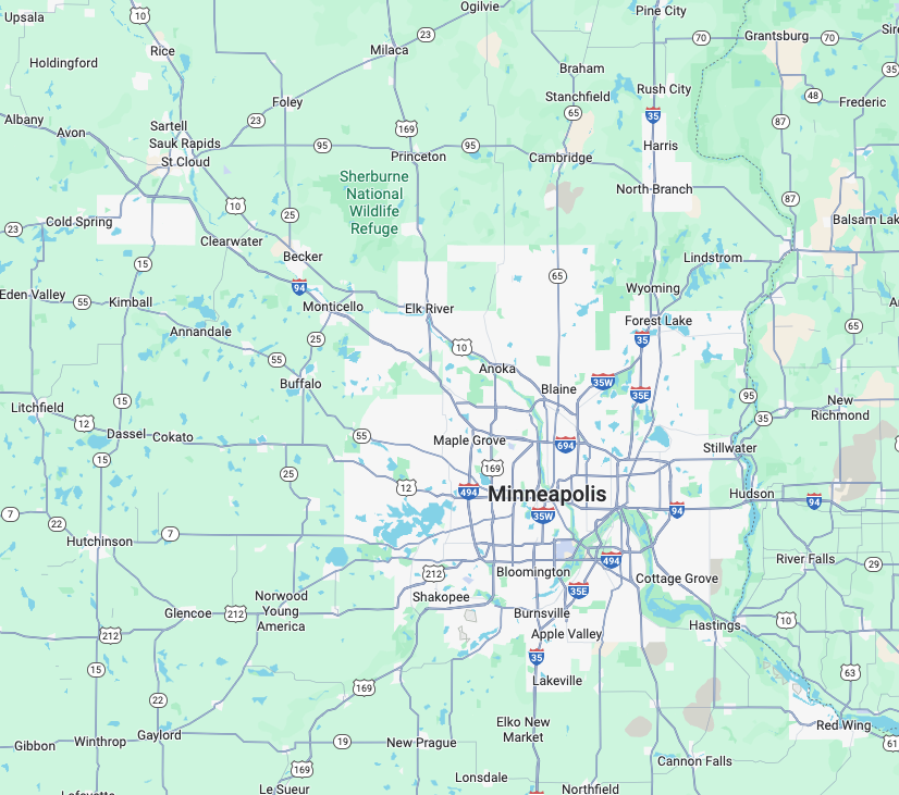 Twin Cities map